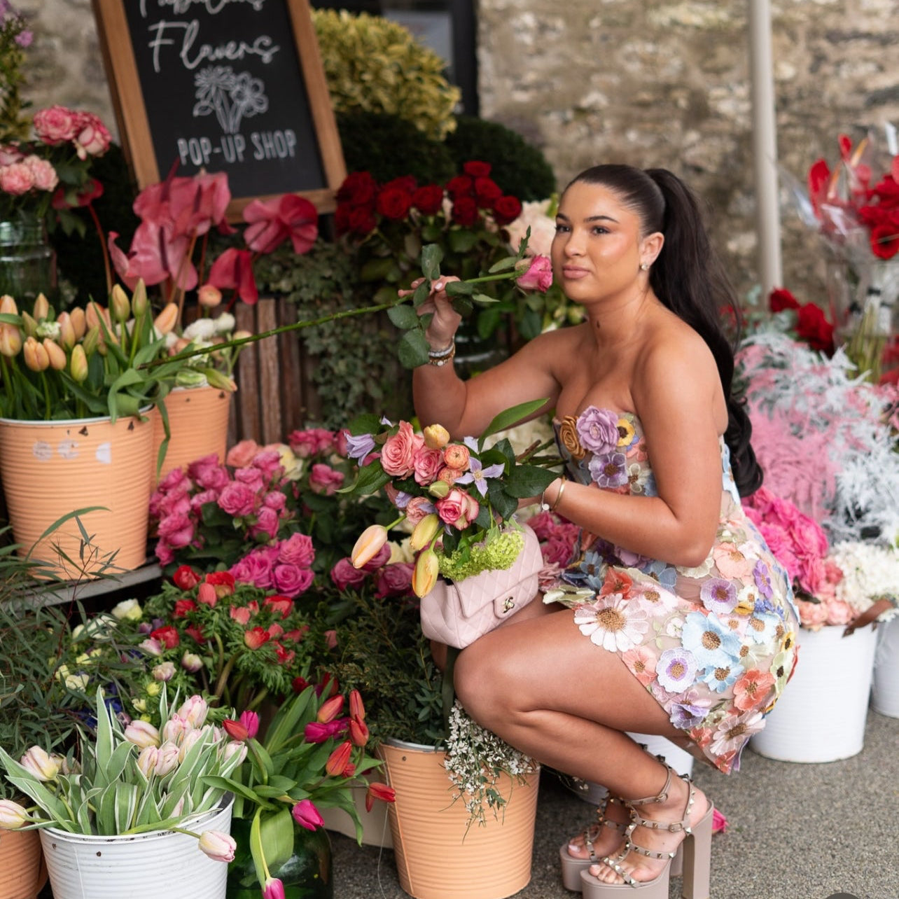 RENT | BUY Bronx & Banco Bouquet Maraya Pastel Multi Mini Dress