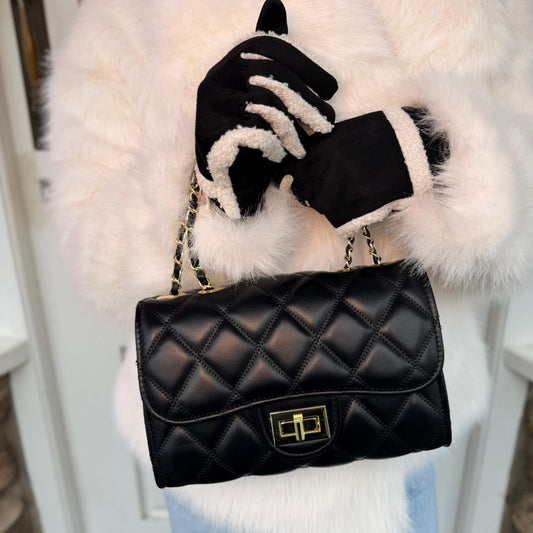 Faux Shearling Gloves