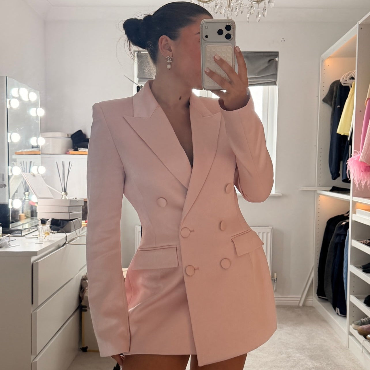 RENT | BUY Nadine Merabi Monaco Pink Blazer Dress