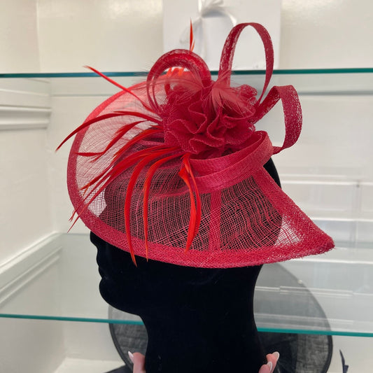 RENT | Red Dolce Fascinator