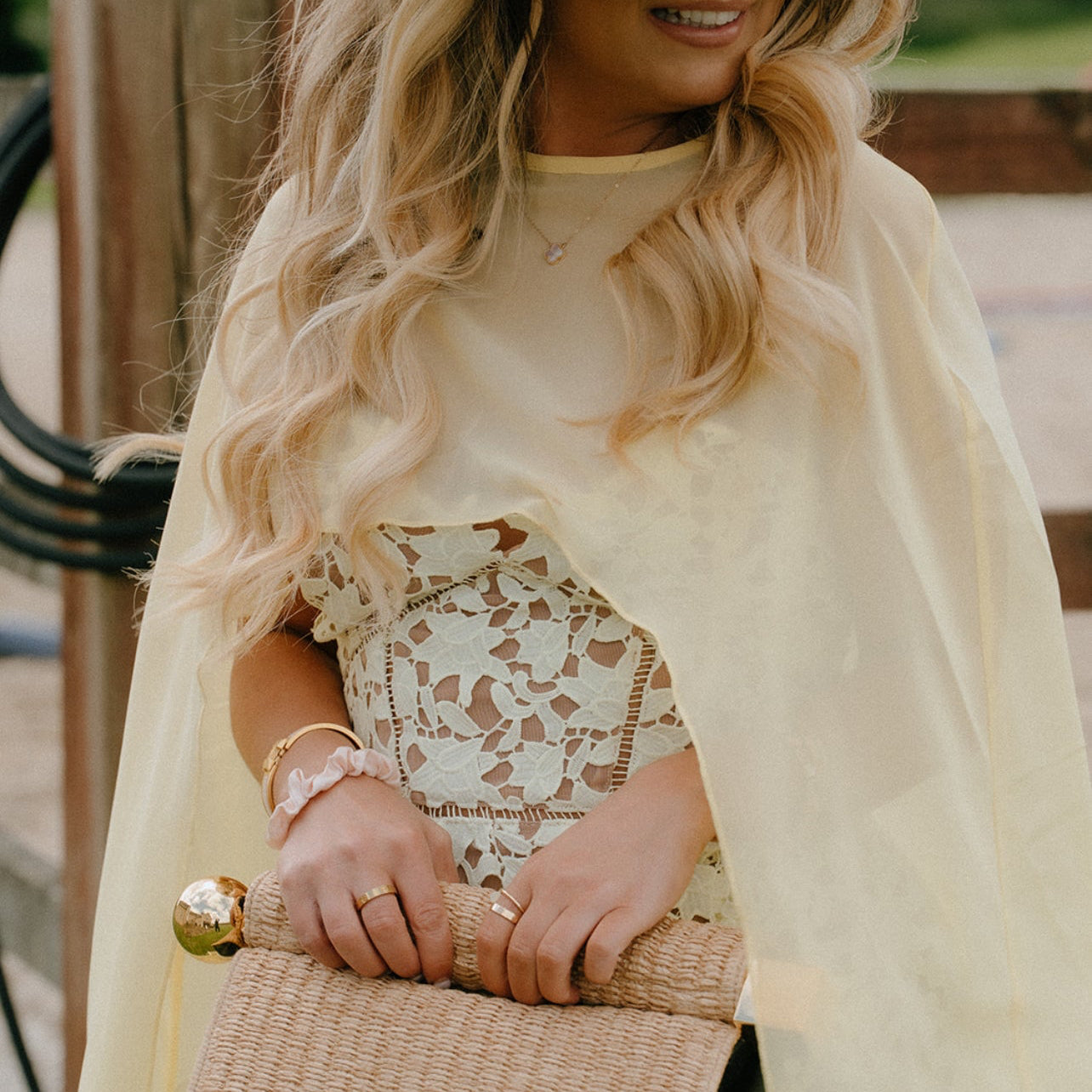 RENT Chiffon Yellow Shawl- Long