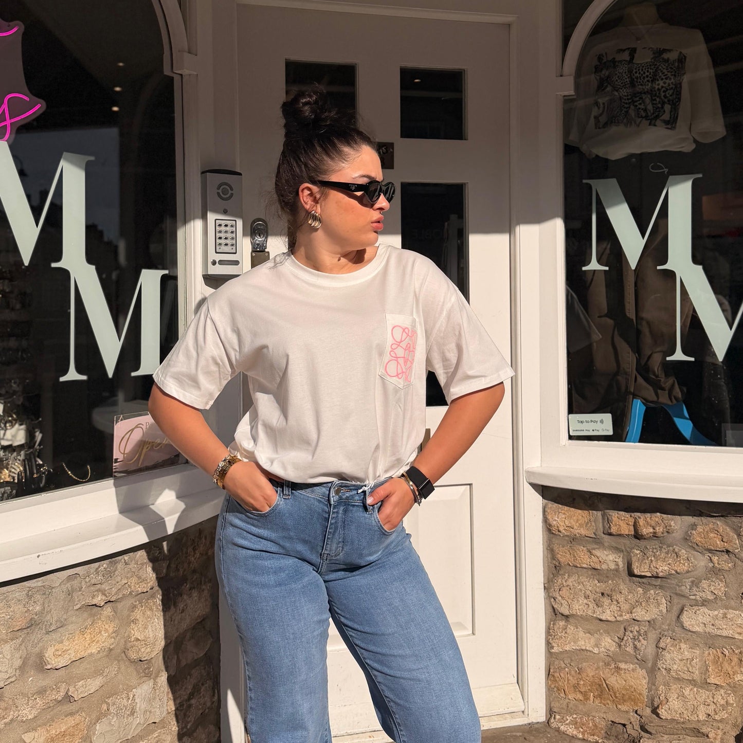 Emily Embroidered Pocket T-shirt