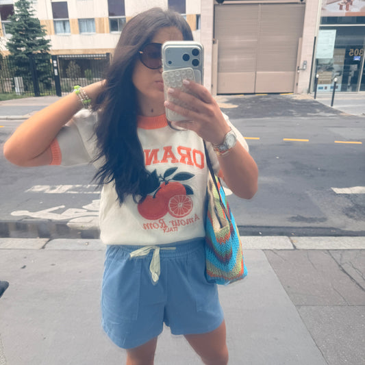 ‘Orange’ Short Sleeve Jumper
