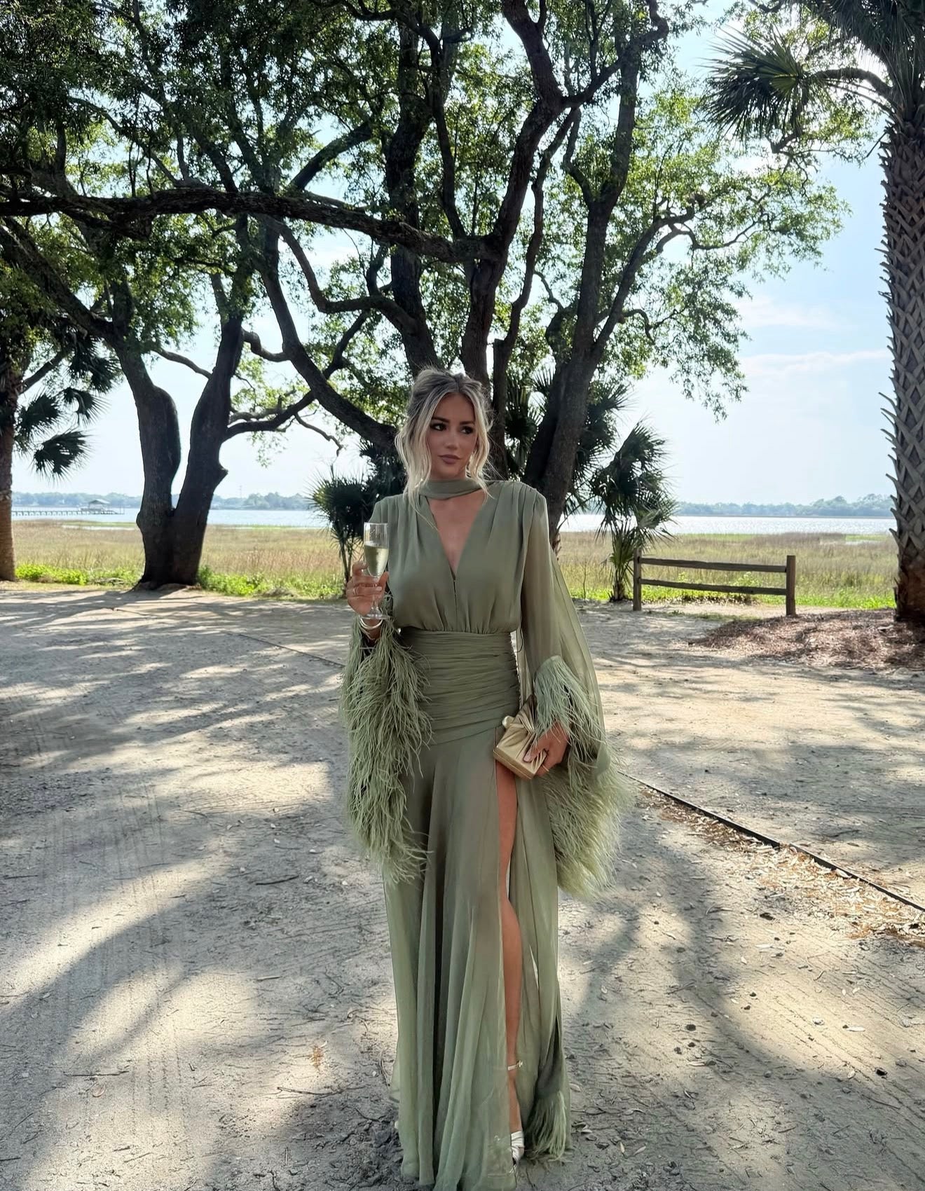RENT | BUY Bronx & Banco Geisha Sage Maxi Dress