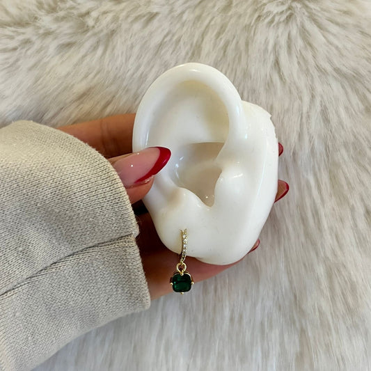 Mayfair 925 Sterling Silver Cubic Zirconia Hoop Earring