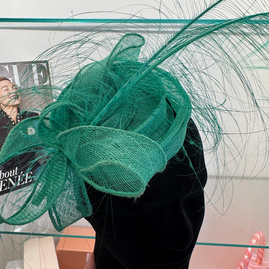 RENT | Green Clara Fascinator