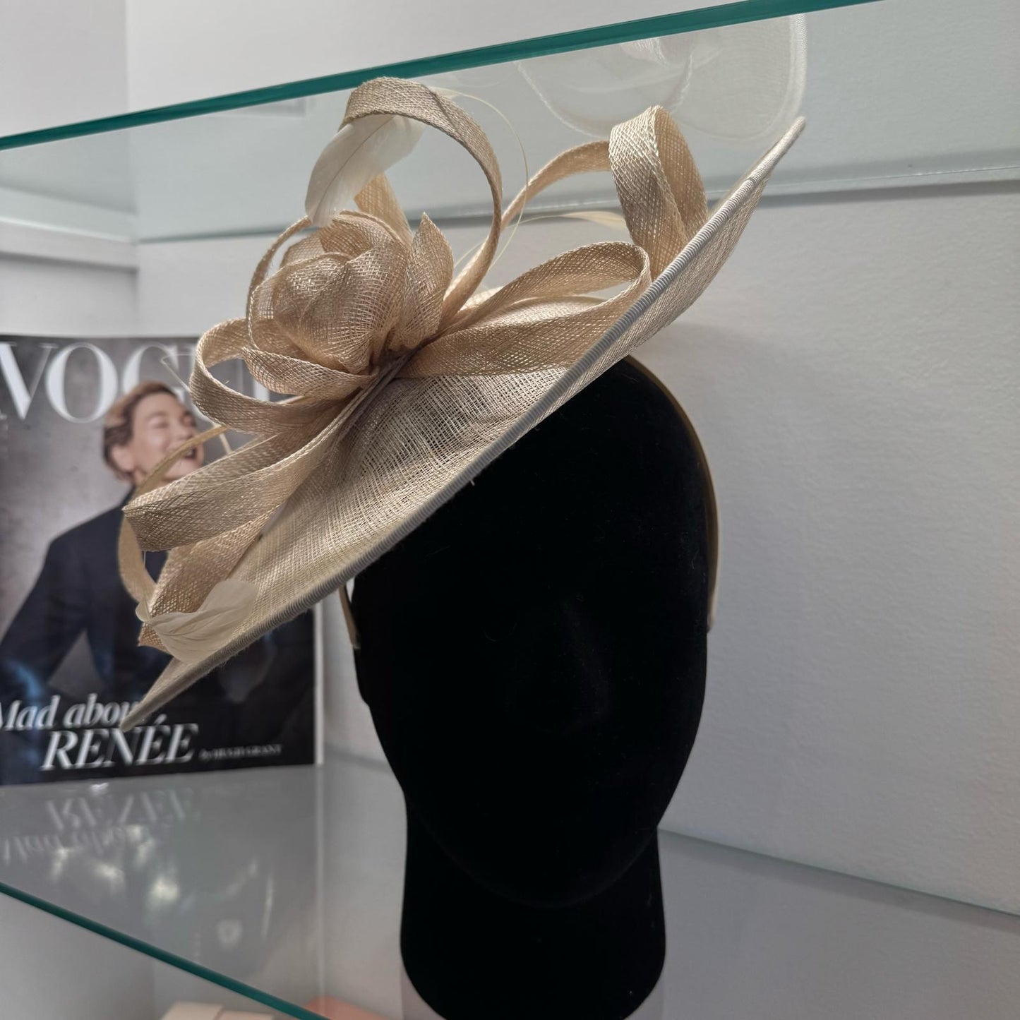 RENT | Beige Lydia Fascinator
