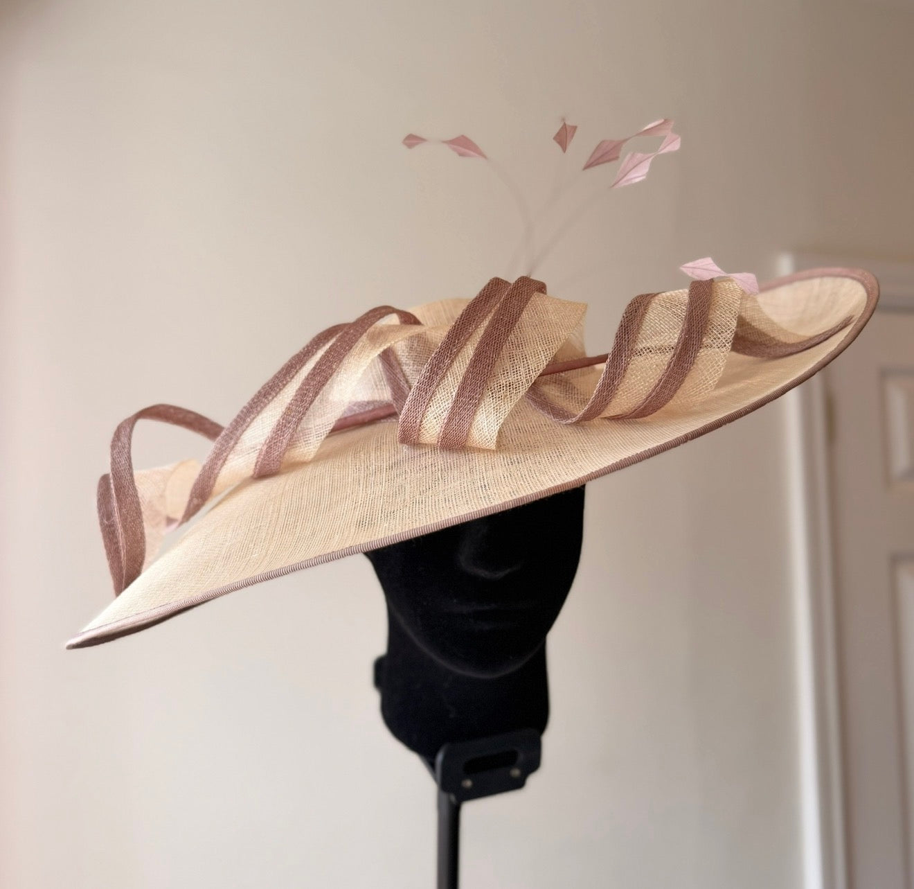 RENT | Cream & Mauve Miranda Fascinator