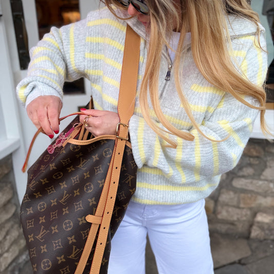 Carla Half Zip Striped Jumper