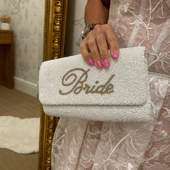 RENT Hudson Blu - Classic wedding clutch Bag - Bride - RENT £40 RRP £150