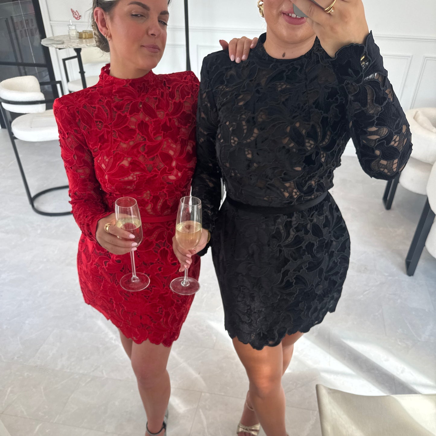 SAMPLE SALE Nadine Merabi Lydia Black Dress - Size S/M