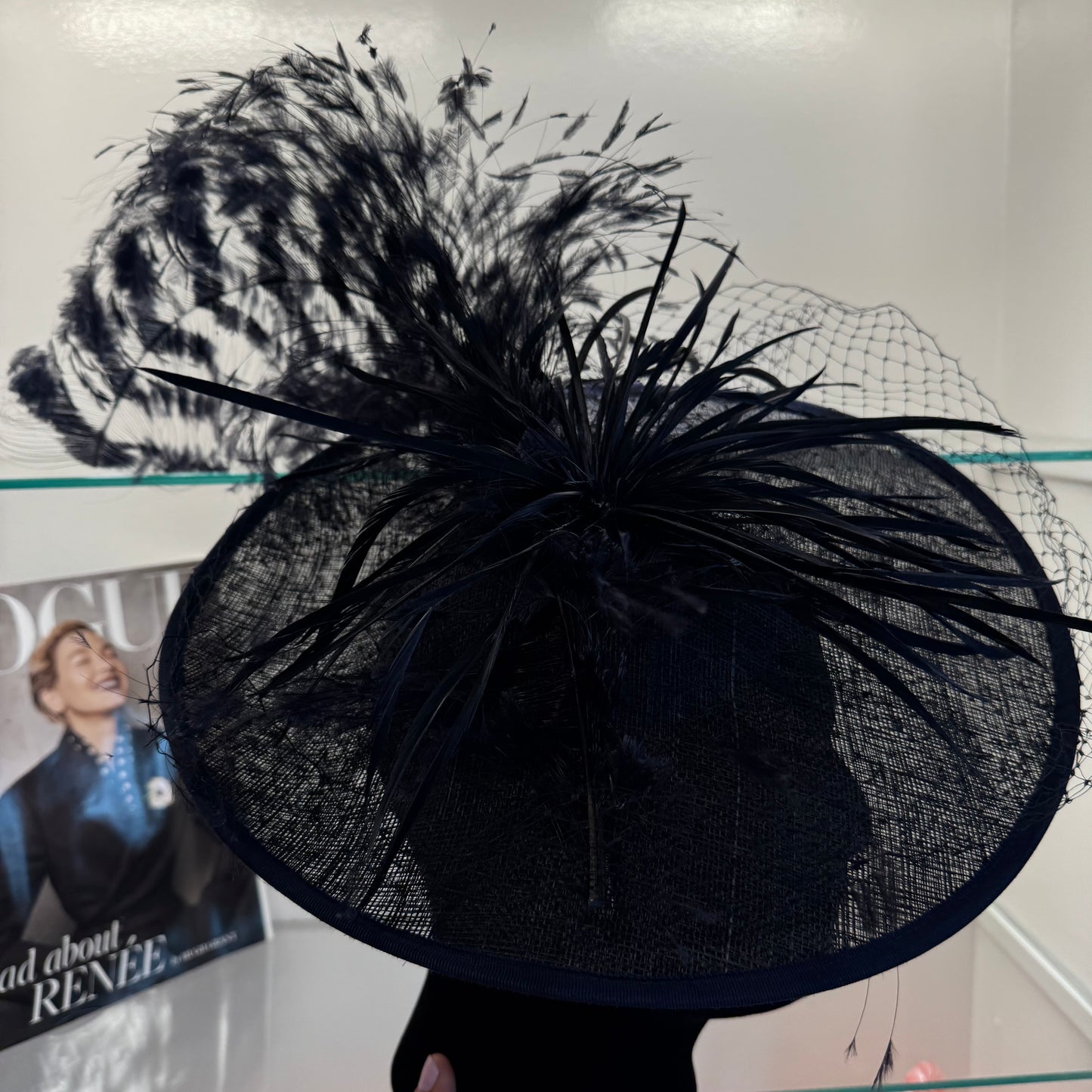 RENT | Navy Luna Fascinator