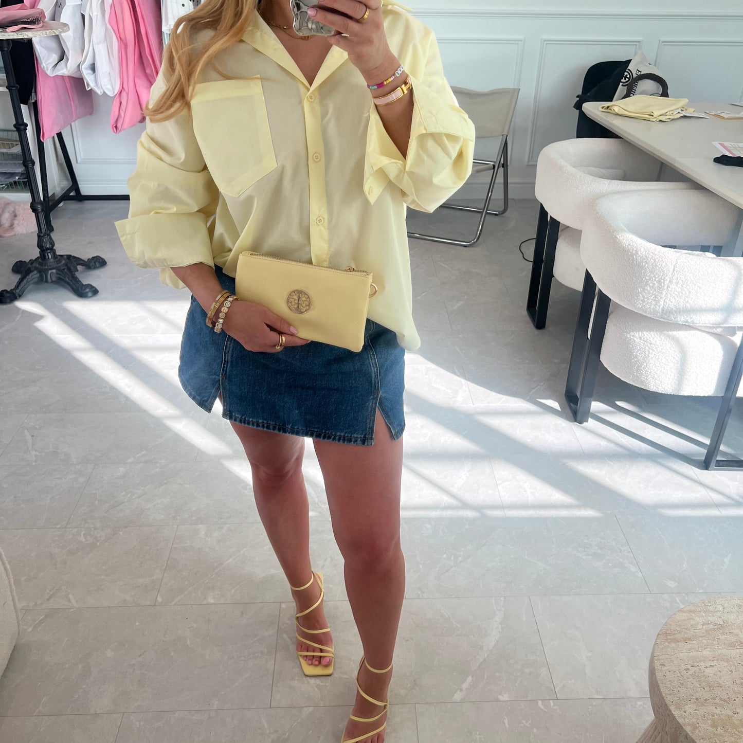 Kayla Cut Out Bow Back Shirt