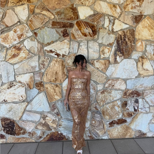 RENT | BUY Bronx & Banco Giselle Gold Maxi Dress
