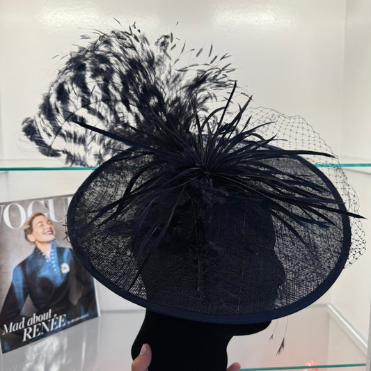 RENT | Navy Luna Fascinator