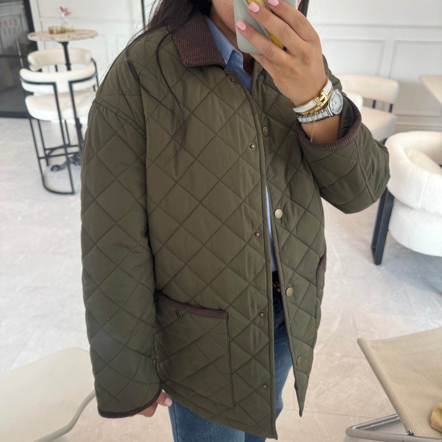 Ari Diamond Quilted Coat
