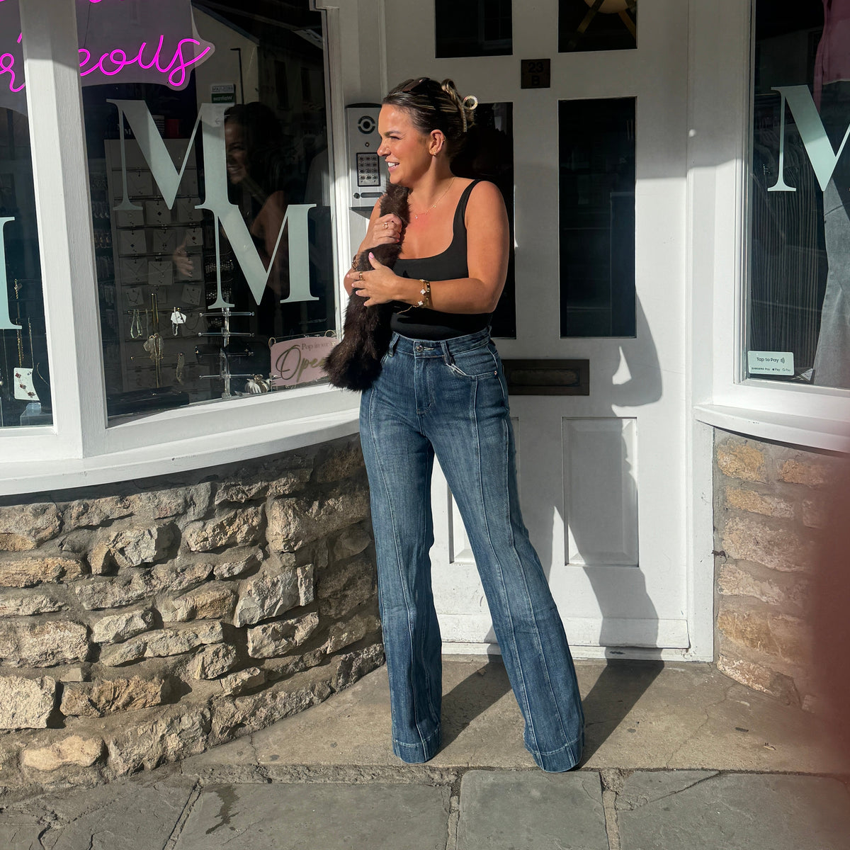 Sadie Front Seam High Waist Jeans