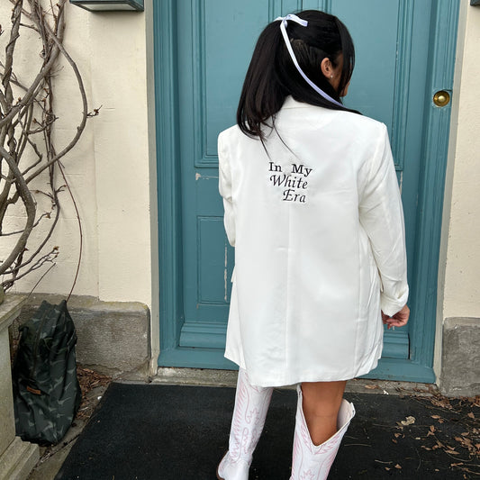 SAMPLE SALE MM Secrets - In my White Era' Blazer - size SM
