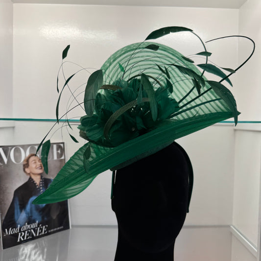 RENT | Green Verity Fascinator
