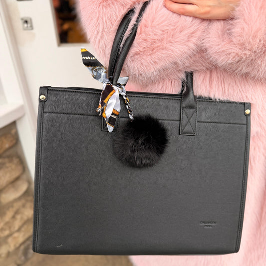 Tote Bag with Scarf Detail