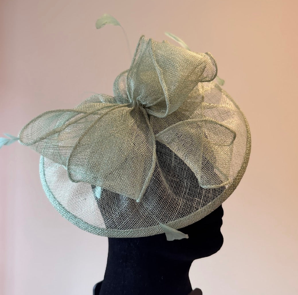 RENT | Sage Green Brooke Fascinator