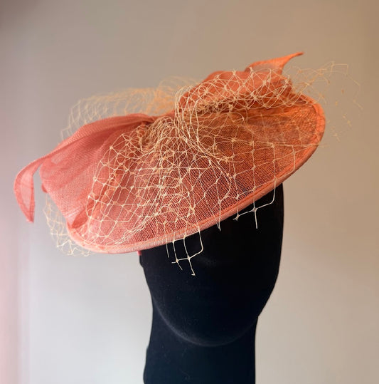 RENT | Orange Azalea Fascinator