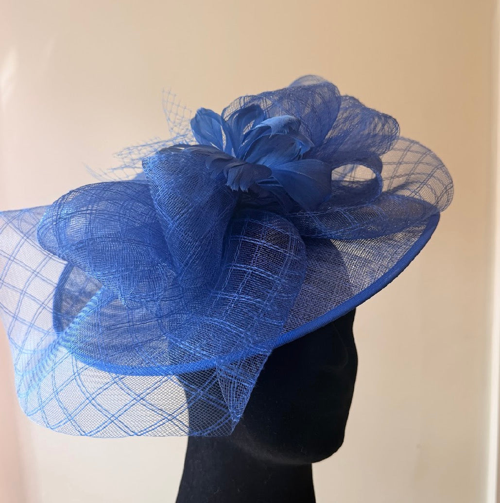 RENT | Blue Daphne Fascinator