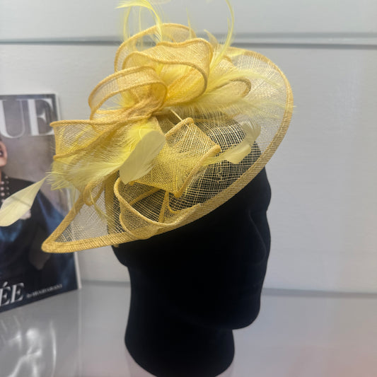 RENT | Yellow Eleanor Fascinator
