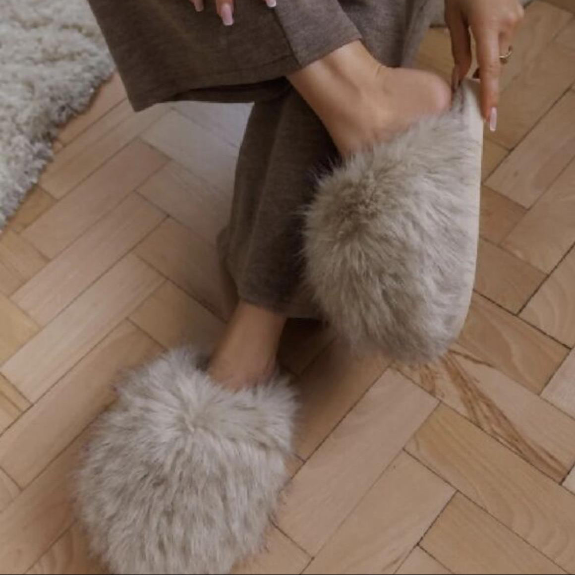 Cosy Faux Fur Slip On Slippers