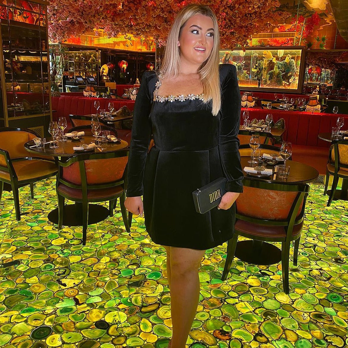 nadine merabi kimberly black dress SAMPLE SALE Nadine Merabi Kimberly Black Dress