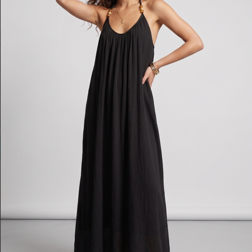 Tilly Beaded Halter Maxi Dress