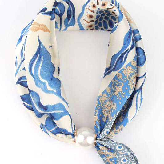 Pearl Clasp Neck Scarf