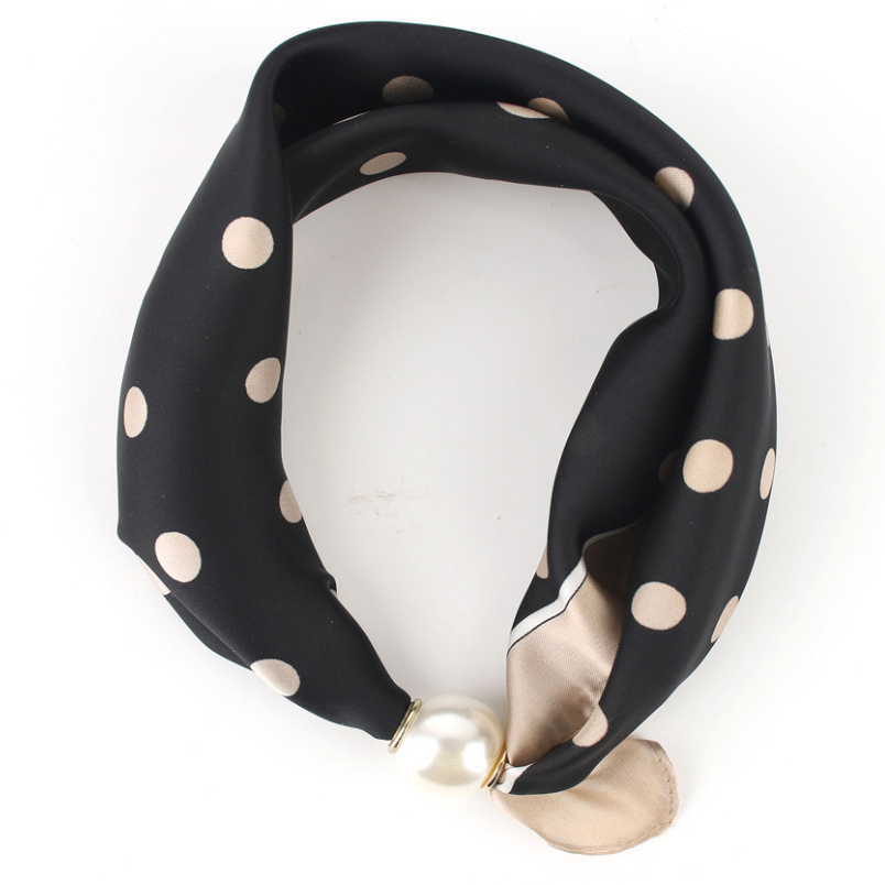 Pearl Clasp Neck Scarf