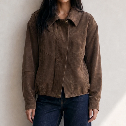 Kelly Suede Collared Jacket