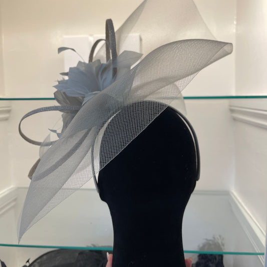 RENT | Silver Sara Fascinator
