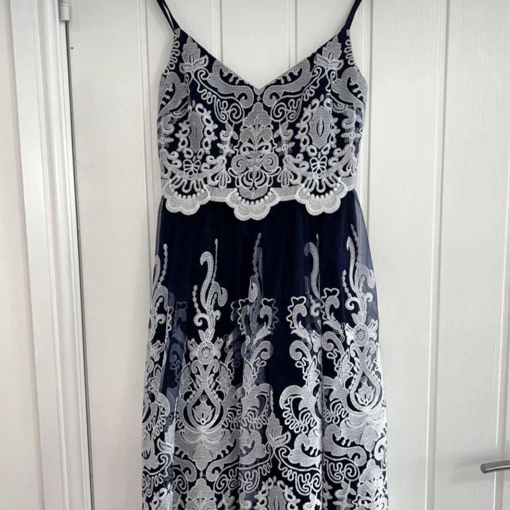 Lipsy navy lace on sale dress