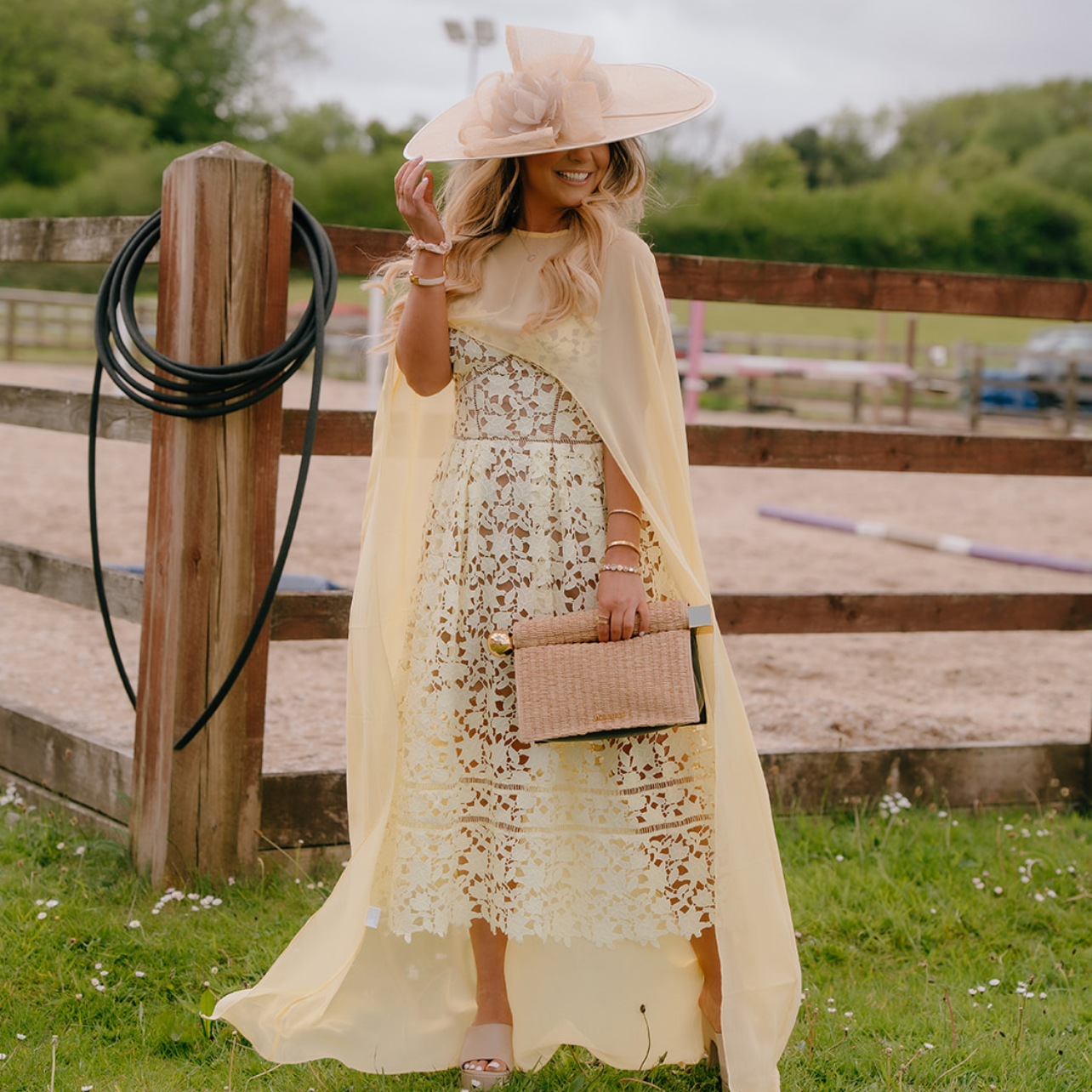 RENT Chiffon Yellow Shawl- Long