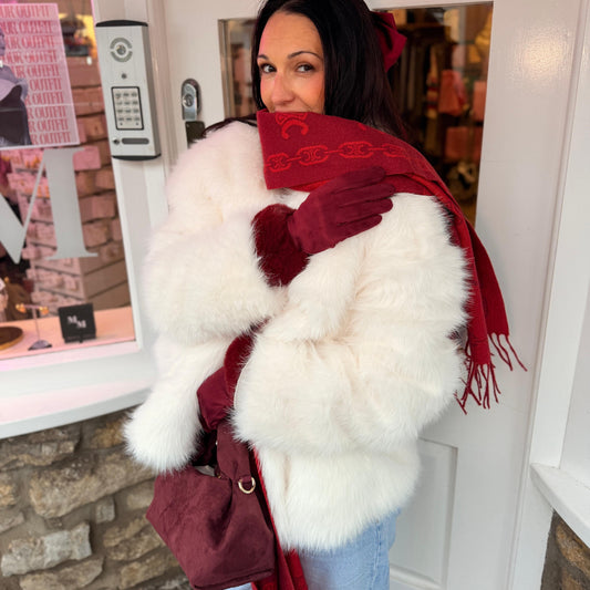 Amelia Vintage Look Faux Fur Jacket