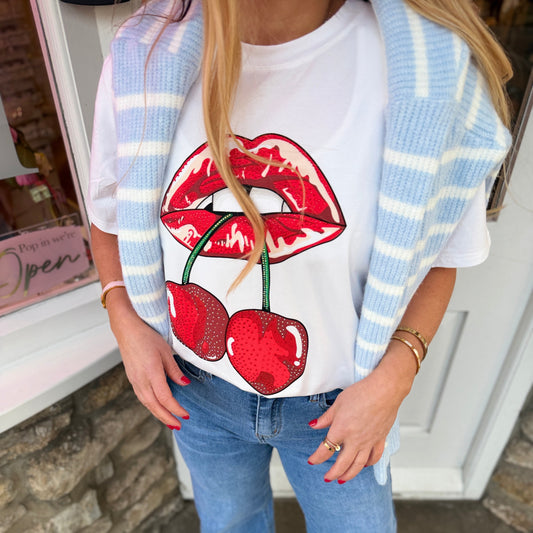 ‘Lips & Cherry’ T-shirt
