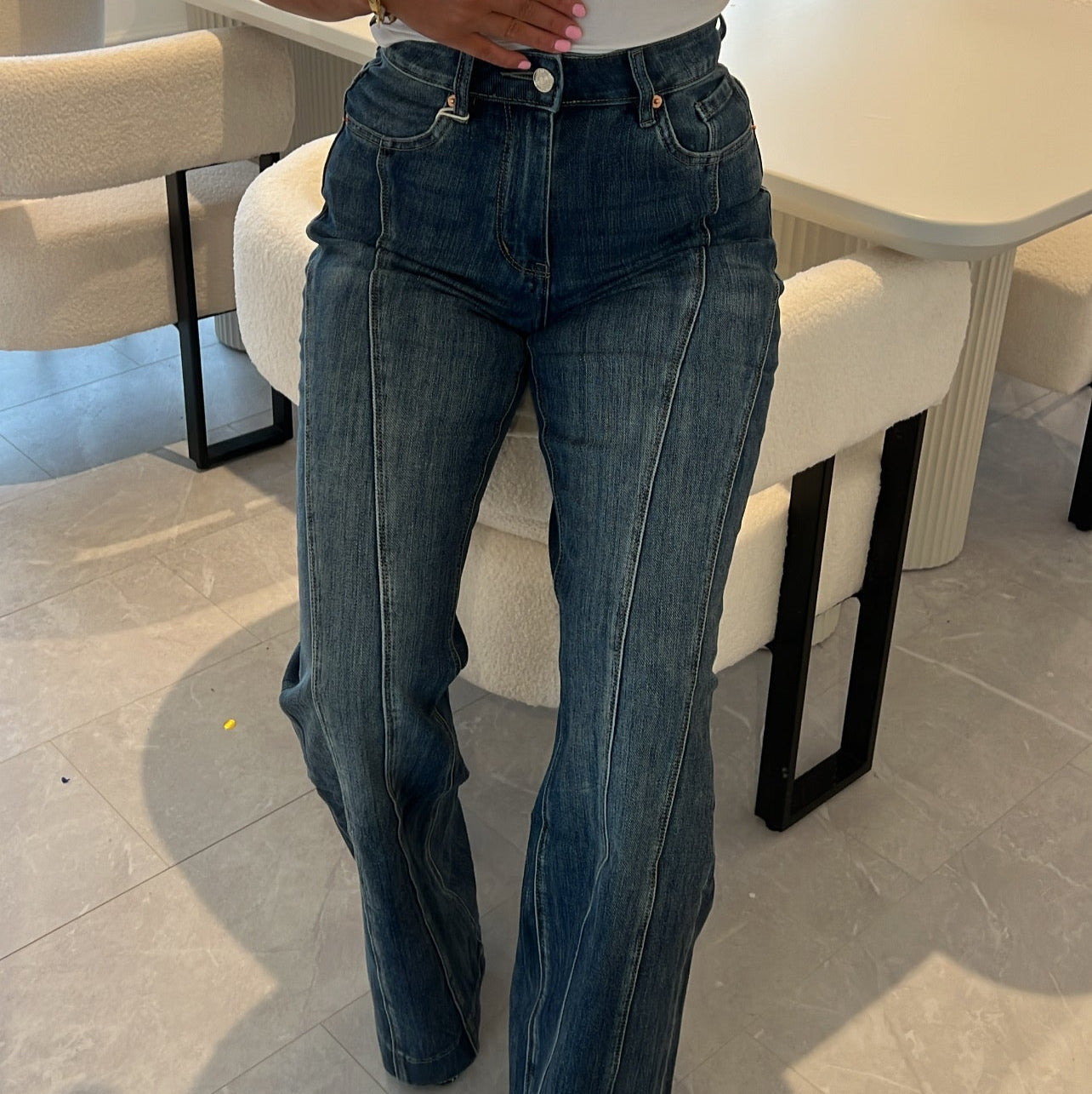 Sadie Front Seam High Waist Jeans