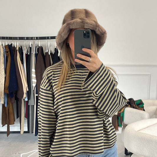 Vintage Style Faux Fur Bucket Hat