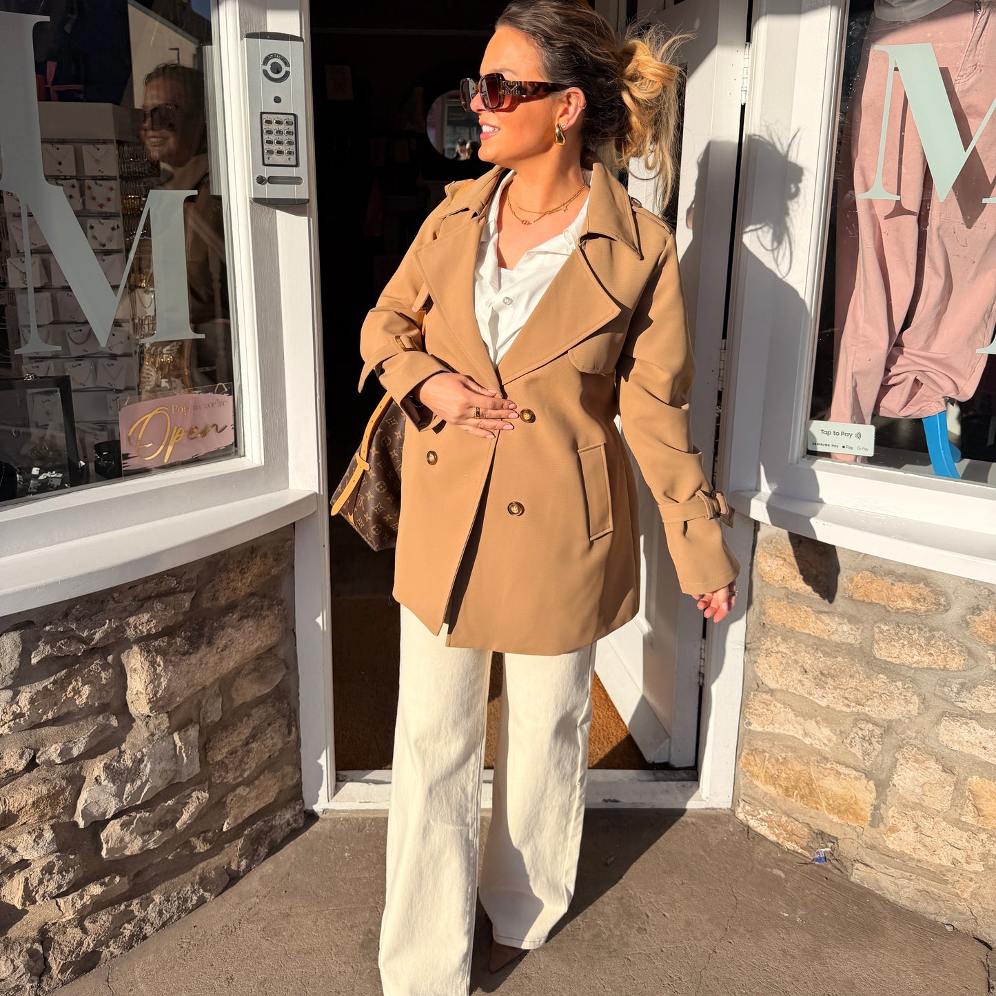 Dani Short Belted Trench Coat