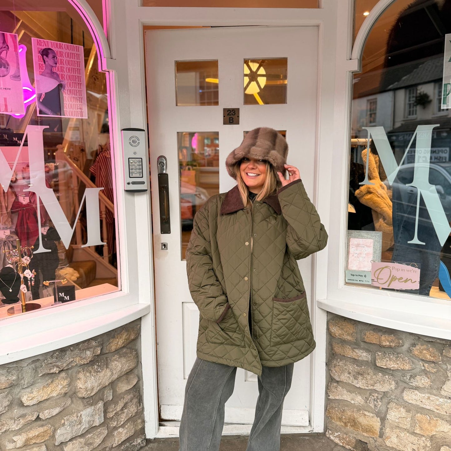 Ari Diamond Quilted Coat