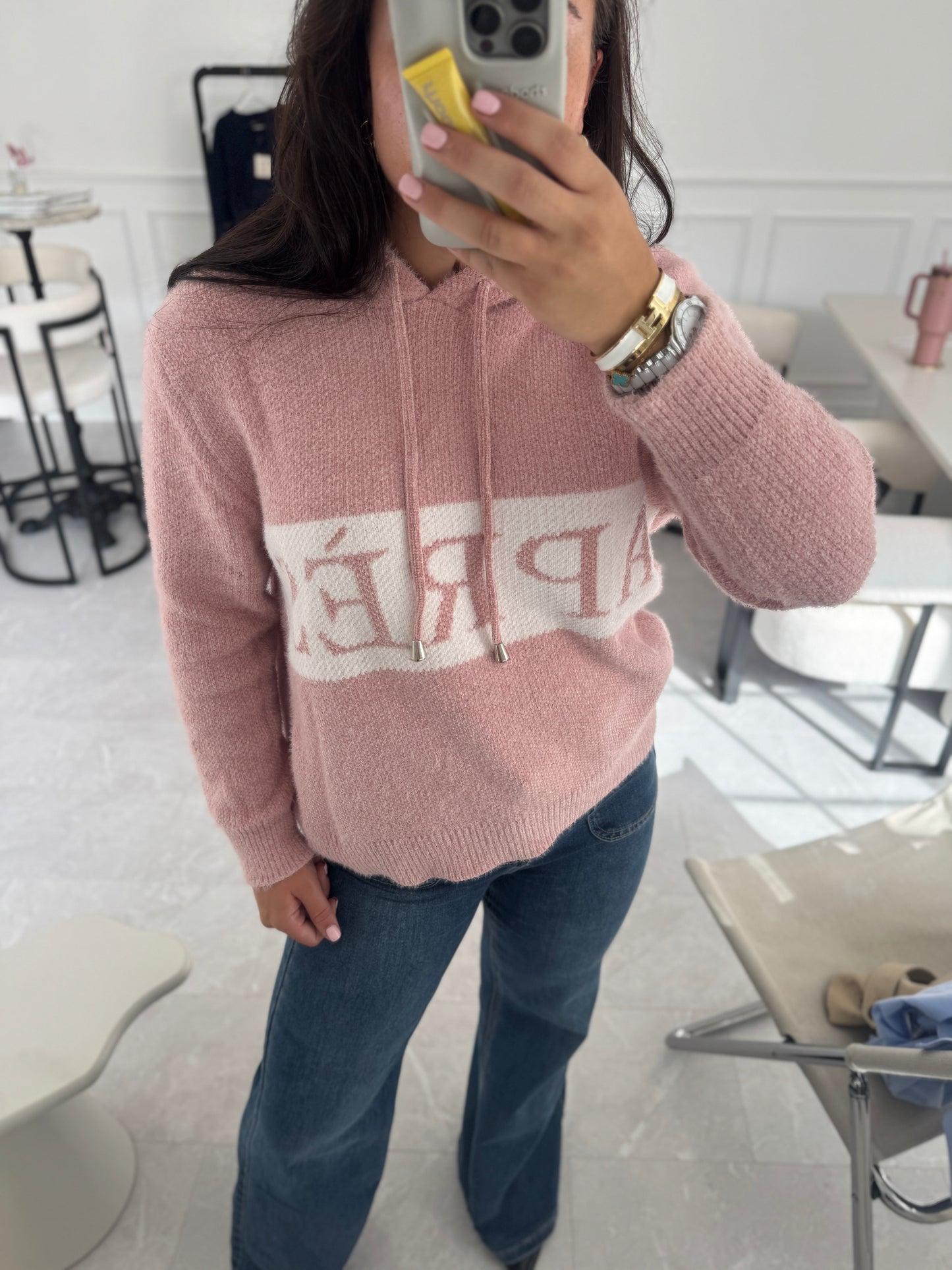 ‘Apres’ Drawstring Hoodie