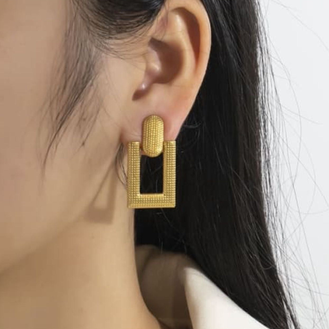 Mia Rectangle Drop Earrings