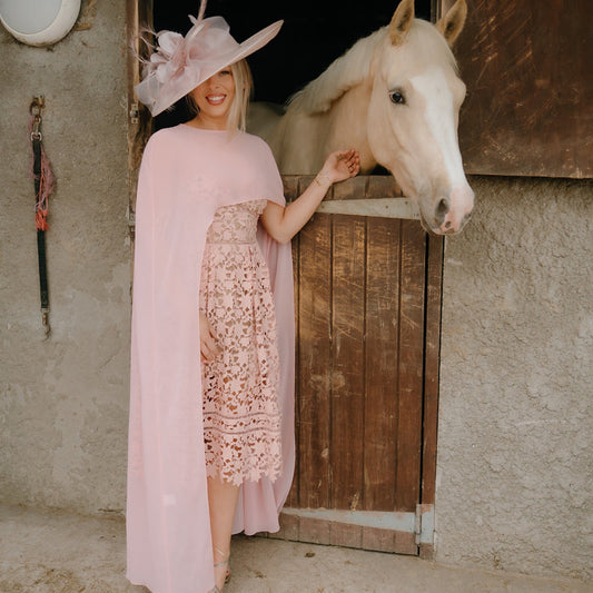 RENT | BUY Self Portrait Azalea Pastel Pink Lace Midi Dress