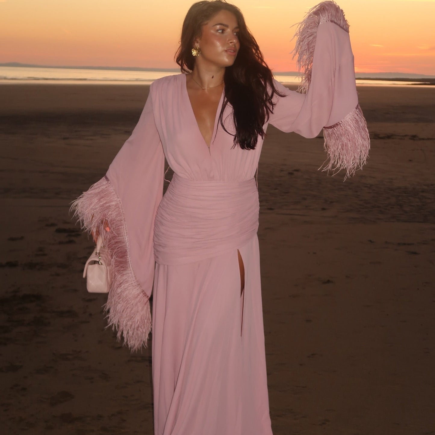 RENT | BUY Bronx & Banco Geisha Baby Pink Maxi Dress