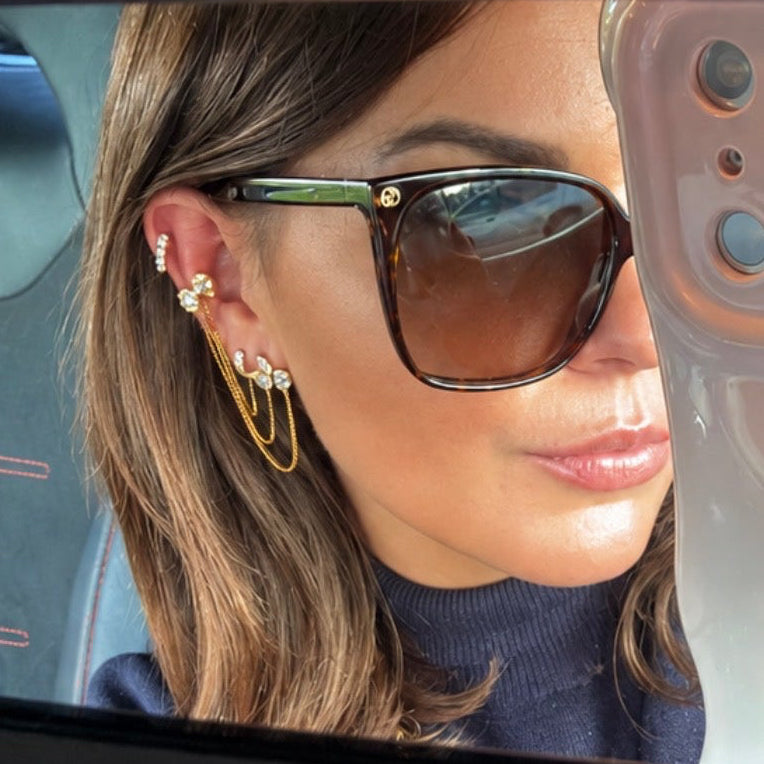 Ffion Tassel Cubic Zirconia Single Earring
