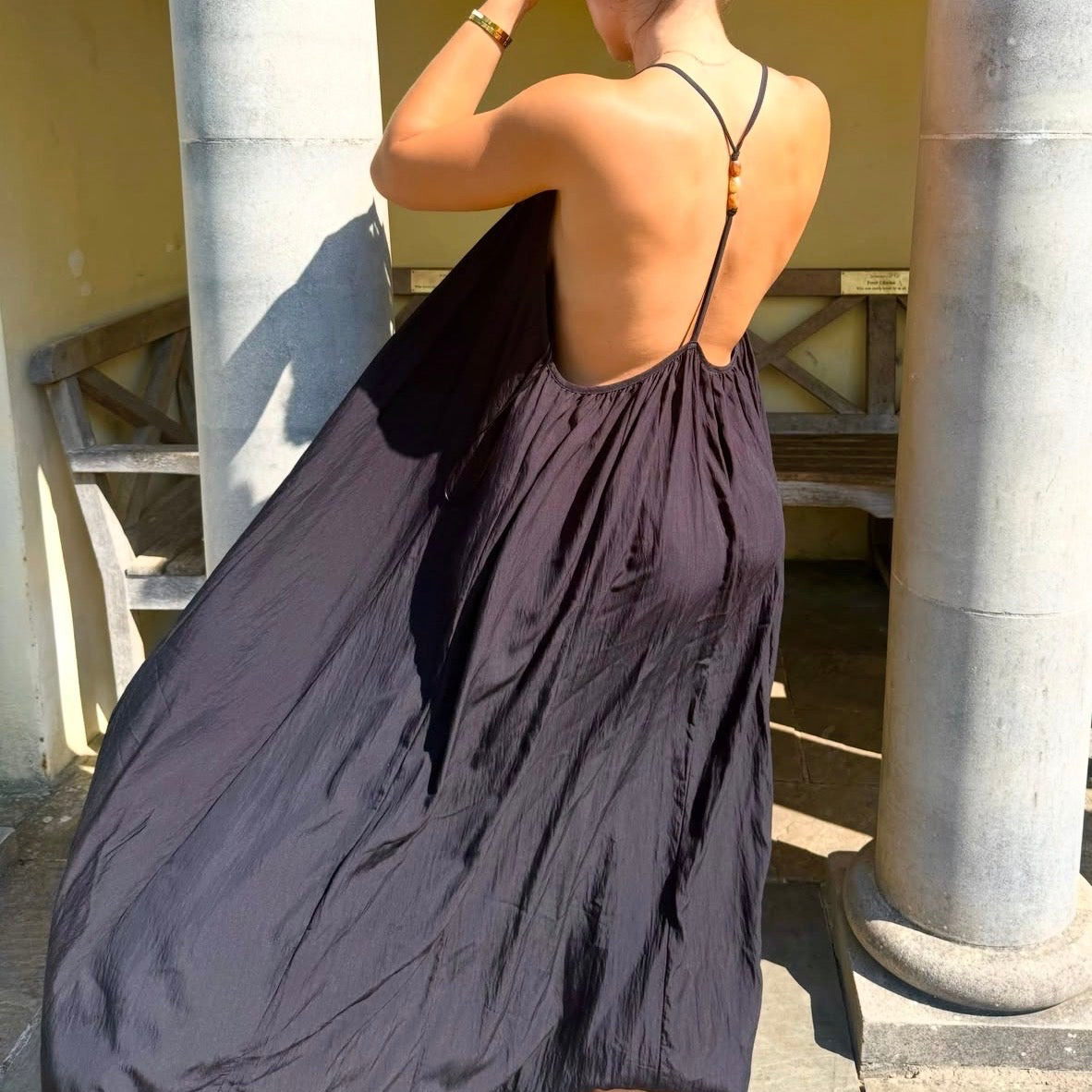 Tilly Beaded Halter Maxi Dress