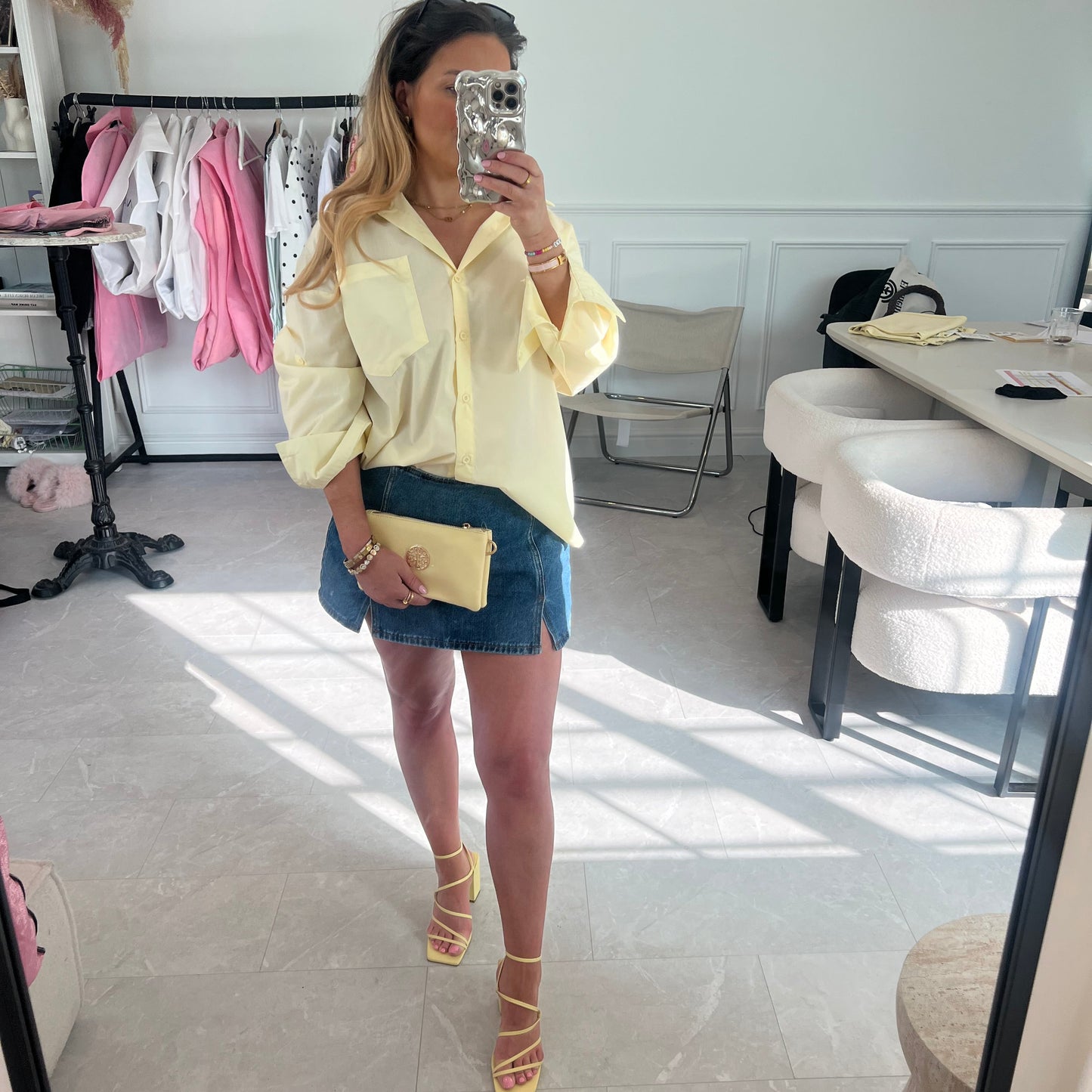 Kayla Cut Out Bow Back Shirt